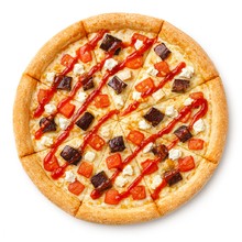 Пицца с хрустящими баклажанами